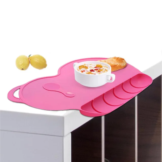 

Food Grade Tiny Diner Table Silicone Portable Placemat for Baby, Pink, grey, blue,ect