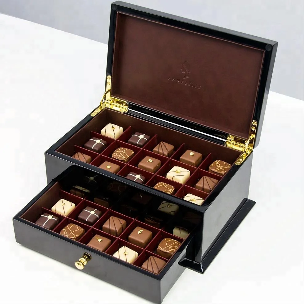 Luxury High Quality Laser Wooden Chocolate Date Box For Ramadan
