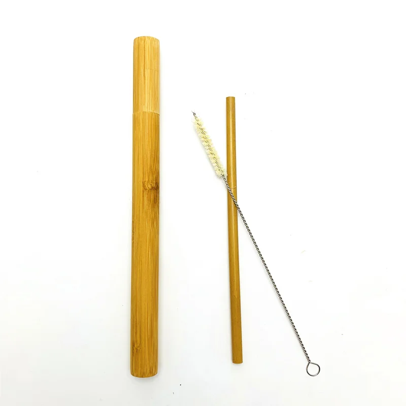 

Natural Reusable Laser Custom Logo Organic Natural Bamboo Straw Drinking Bamboo Straws