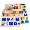2019 New Colorful Children Learning Montessori Set Puzzle Wooden Educational Toys