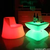 Color changing led tea table remote control glowing plastic coffee table