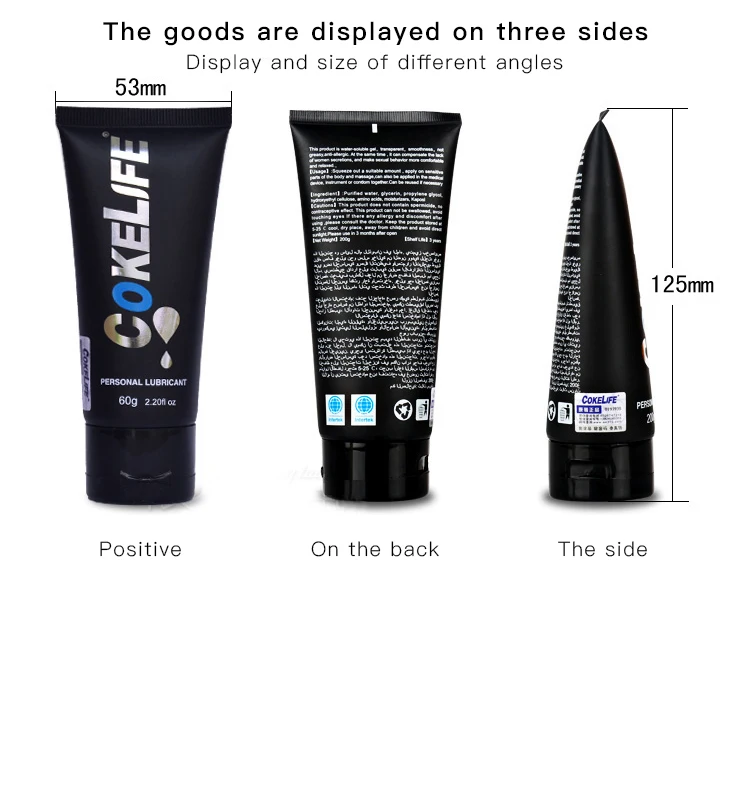 Anti Allergic Water Based Personal Sex Lubricant Gel Oil For Men Women