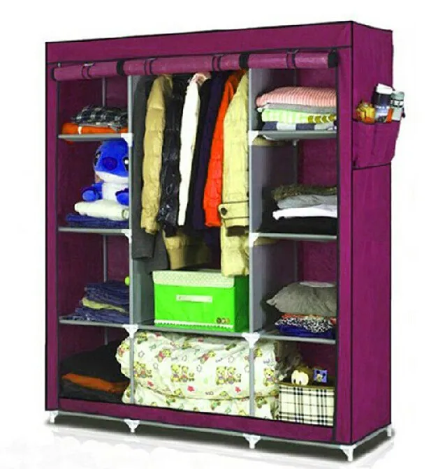 Colorful Metal Clothing Wardrobe Closet Cupboard Folding