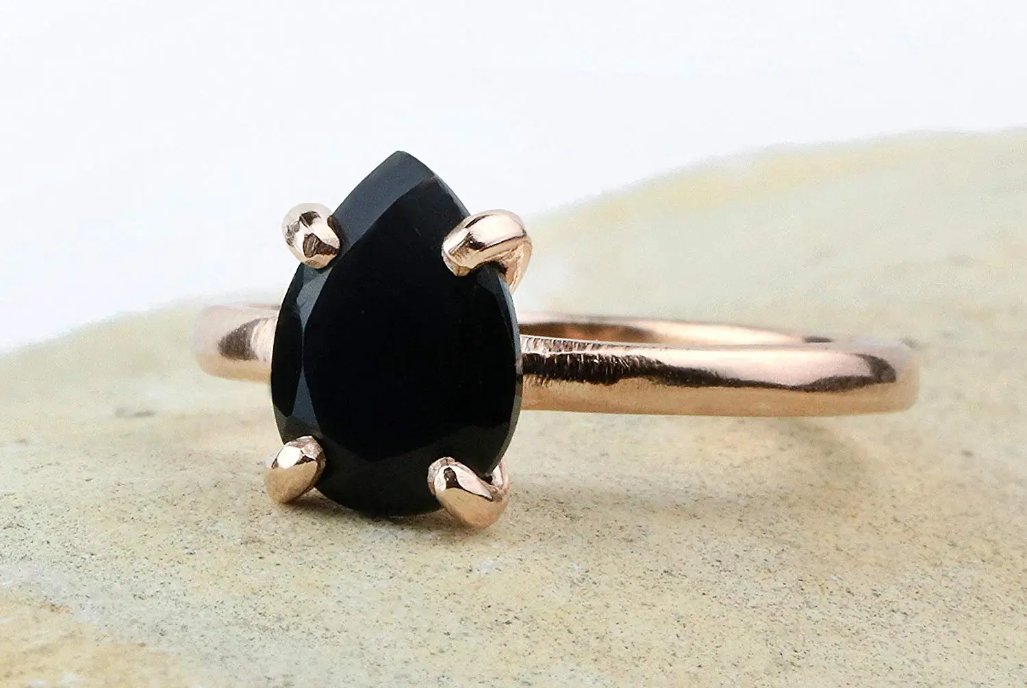 Buy Rose Gold Ring Onyx Ring Black Ring Fashion Ring Gemstone Ring Teardrop Ring Stack Ring Stackable Rings In Cheap Price On Alibaba Com