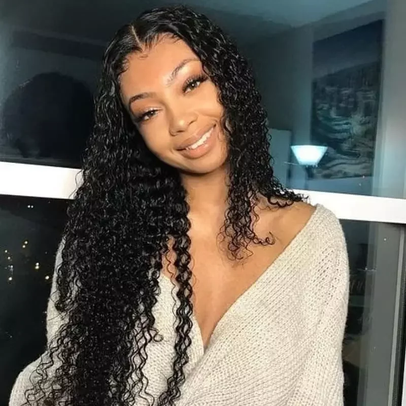 13*4 top lace closure deep curly 100% virgin human hair closure