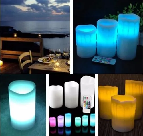 Rechargeable Multi 7 Color Changing LED Tea Light Candle with Frosted Holder and Remote Control (Set of 12, With Remote Control)