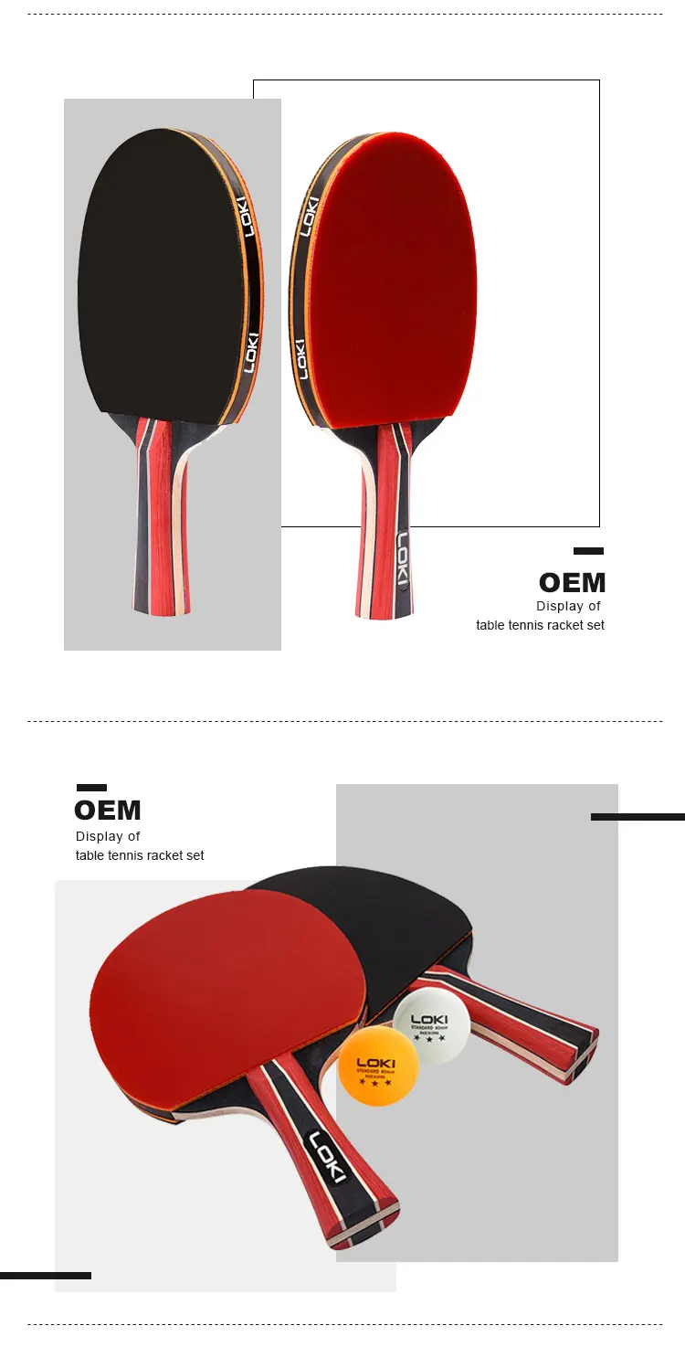 Loki Custom Oem Stiga Table Tennis Racket Set Professional Ping