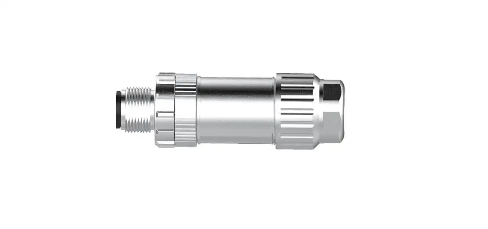 
Field wireable assembly metal M12 8pin male connector 