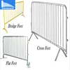 beautiful yellow colorAKZONOBEL powder coated steel crowd control barrier widely used for traffic