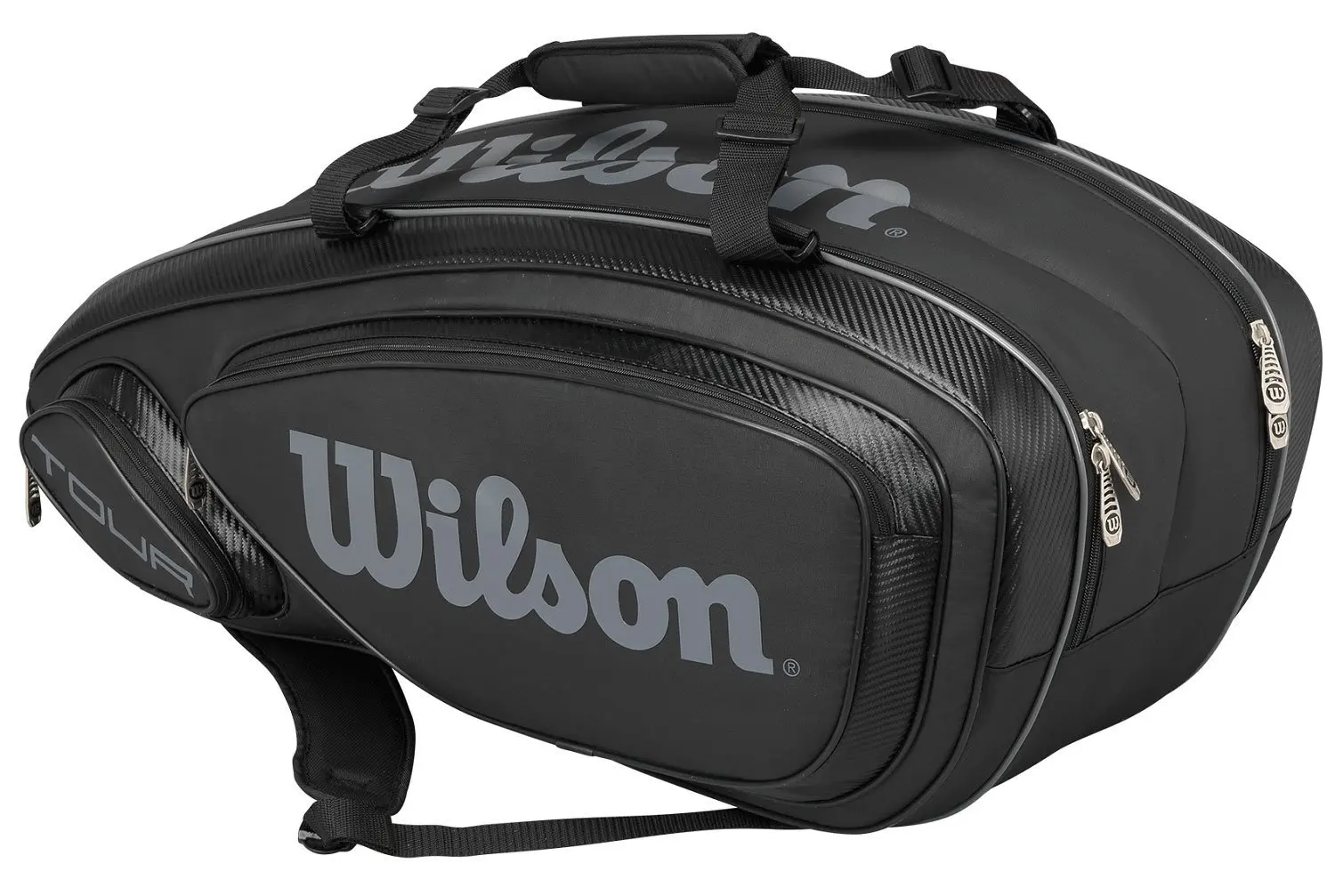 wilson tour v 15 pack tennis bag black