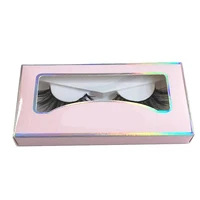 

custom private label luxury pink paper empty false eyelash packaging box