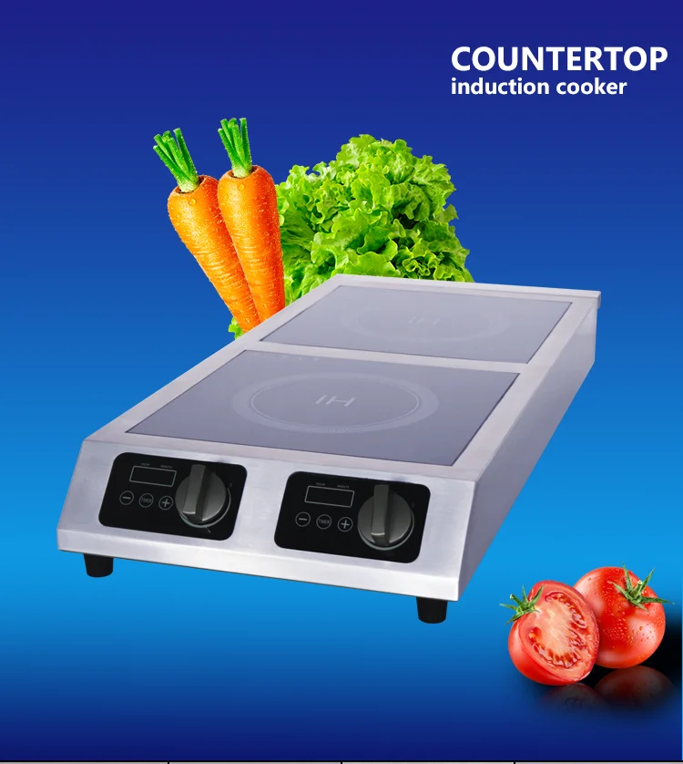 Stainless Steel 2 Burner Double Zone Electric Induction Cooker With