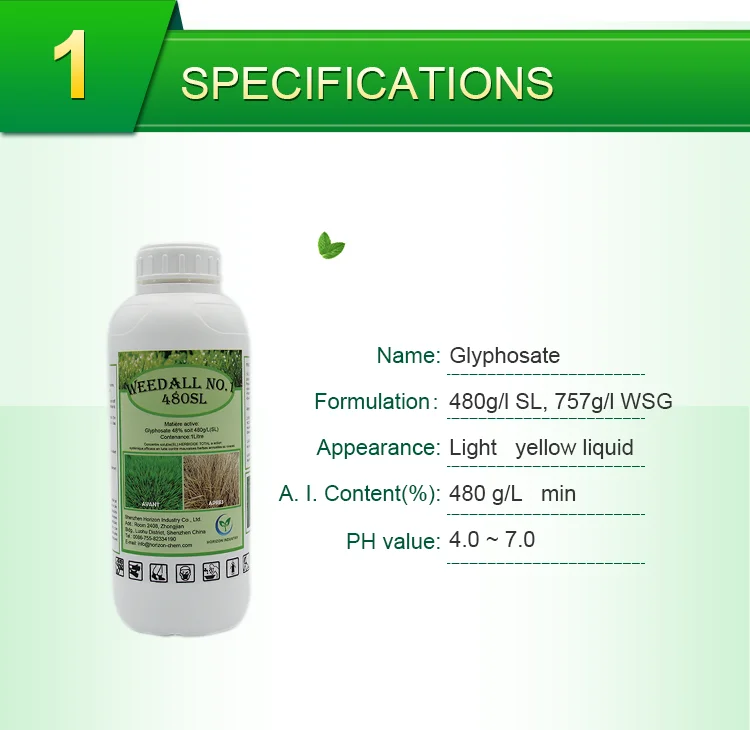 New Agrochemical Herbicide Wholesale Cornfield Weed Roundup 95tc 480 Sl 48sl Glyphosate Buy 8516