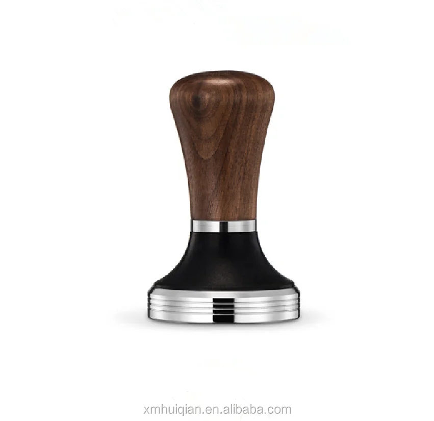 

Coffee Press Tool Stainless Steel based with Solid Heavy wooden handle coffee tamper/Coffee Bean Press 51 mm 58 mm, Silver