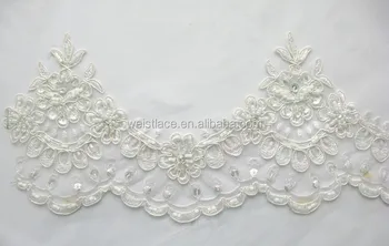 coloured lace trim