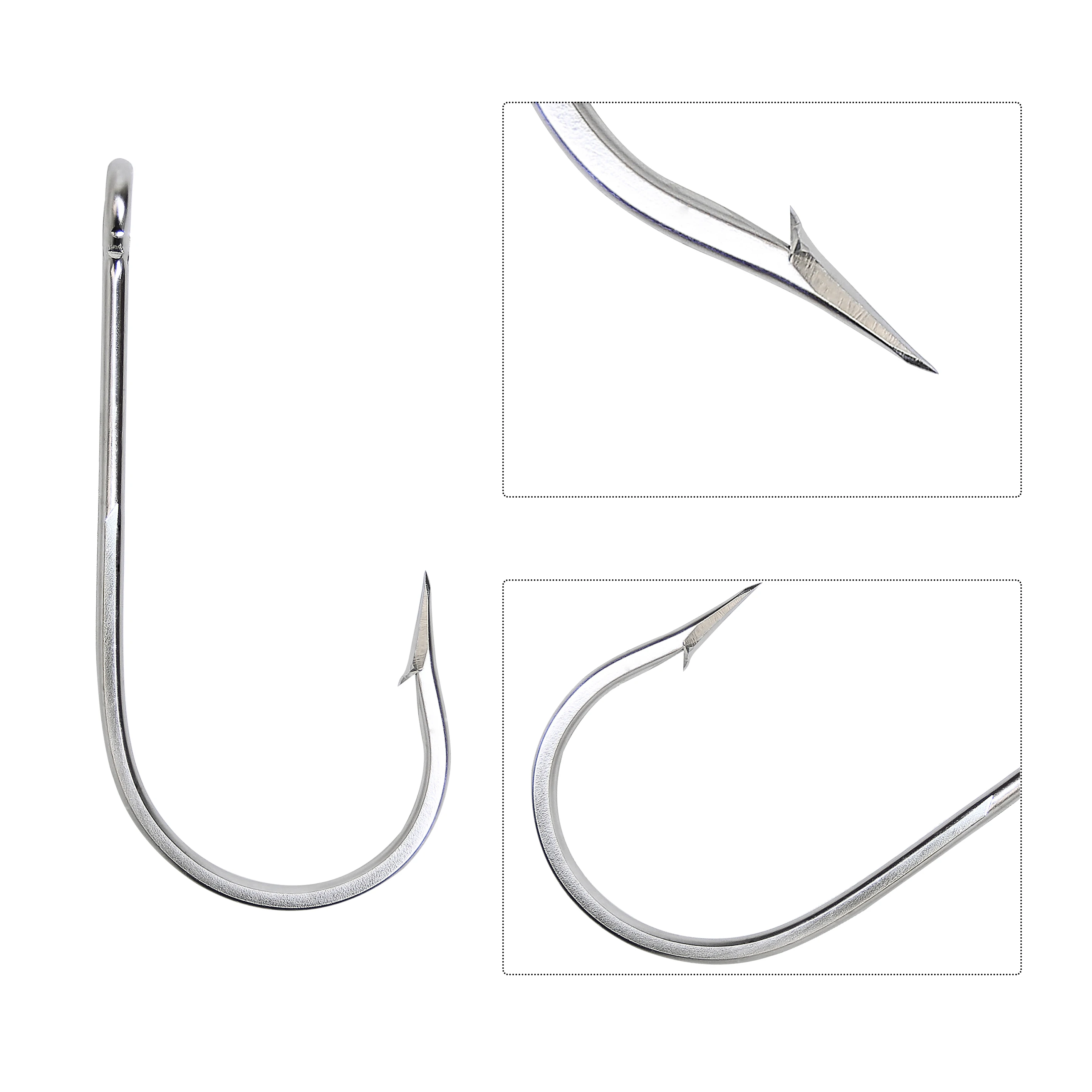Stainless Steel Saltwater Fishing Hook 34007 Long Shank Saltwater Hook