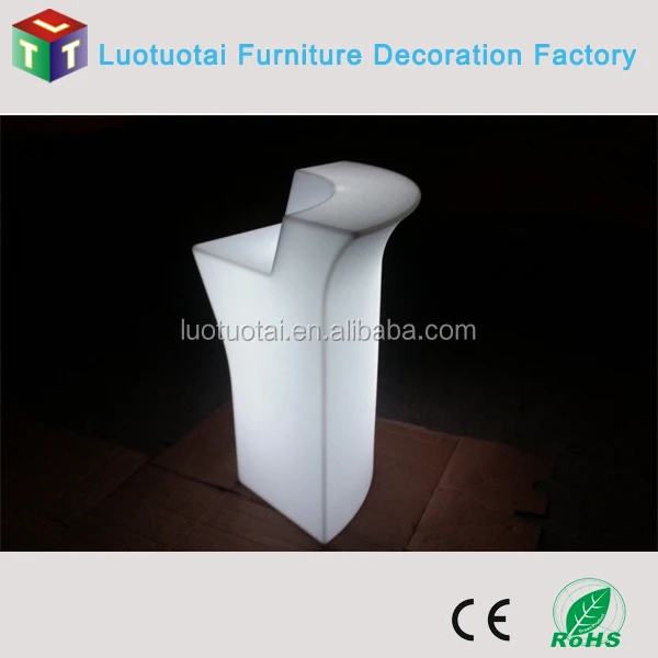 
PE glow illuminated led bar furniture/multicolor change led bar table/led round bar counter 