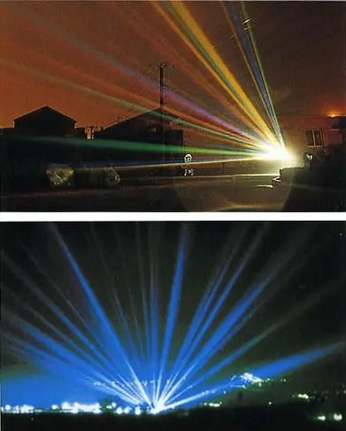 户外活动景点天空玫瑰探照灯/天空玫瑰颜色