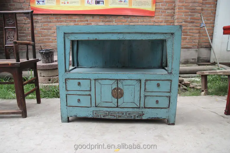 Chinese antieke blauwe kleine keuken kast houten kasten product id ...