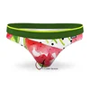 OEM summer womens fresh style cheeky bikini underwear watermelon fruit print cute briefs innovative mesh underwear for women