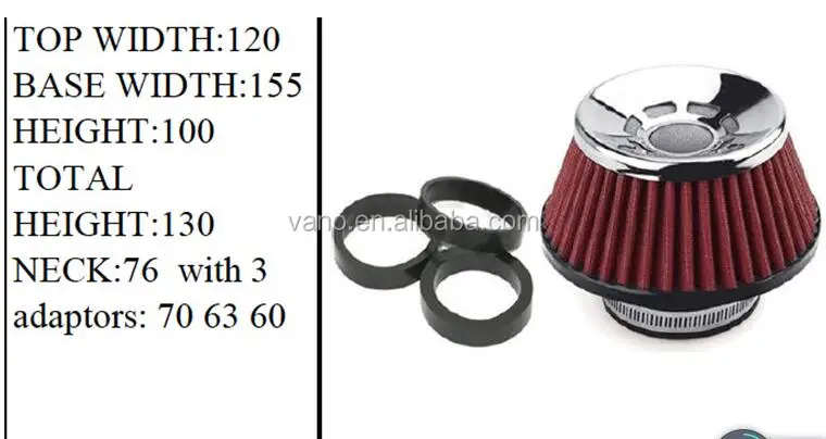 super quality 76mm motorcycle air filter