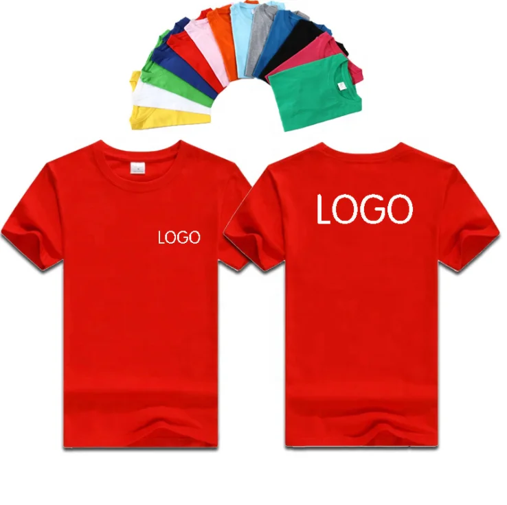 

China Factory design your own logo 100 cotton Custom t shirt for printing, Black;gray;light blue;green;yellow;white;red;dark blue