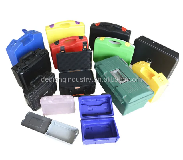 Injection foam inside plastic tool box ease carrying protective waterproof suitcase