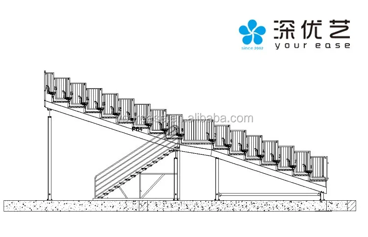 Yourease Stadium I-Beam Structure Bleacher - Durable & Safe
