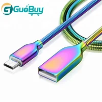 

Metal Braided Mico USB 3.3FT Colorful Zinc Alloy Charger Cable Super Durable Fast Charging Cord For Samsung S6 Android Phones