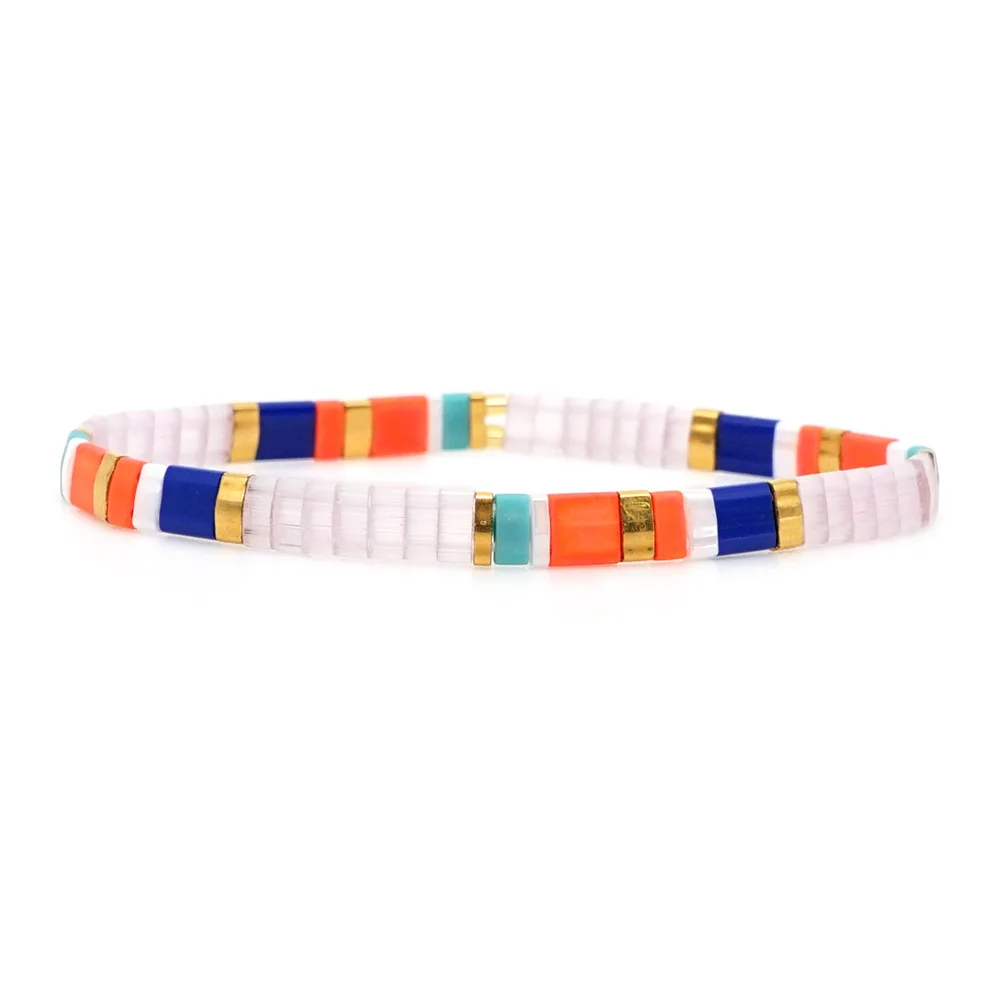 

Bohemian Rainbow Miyuki Bracelet Tila Seed Beaded Bracelet Jewelry Handcraft Bracelet For Women Girl Wholesale, Please check the color options