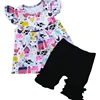 New design girls clothing sets baby farm style printed clothes manufacturers clothes
