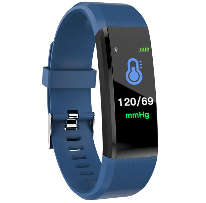 

115 Plus fitness tracker sleep heart rate monitor watch smart bracelet, Black blue green red