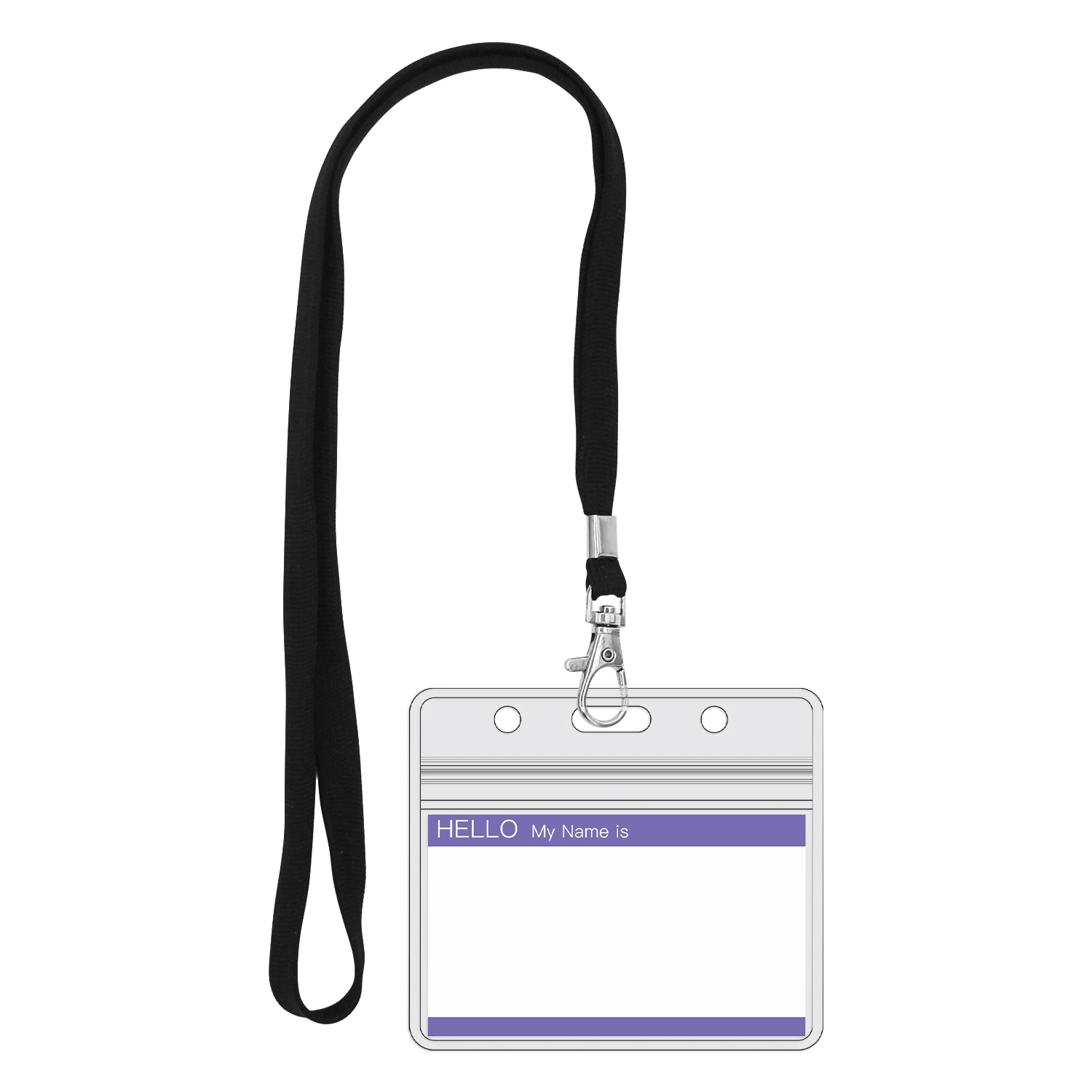 Plastic Id Card Holder With Name Tag Neck Custom Printed Id Badge