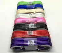 

1.5m length metal head nylon braided micro usb cable / type c cable, for iphone cable