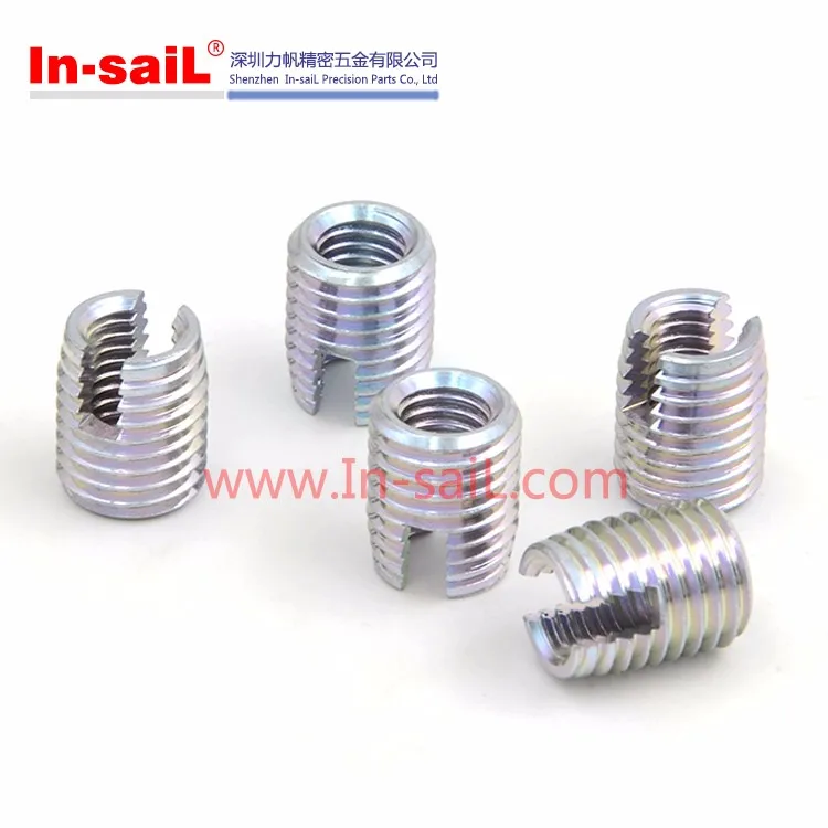 20Pcs/set 302 Carbon Steel Self-tapping Thread Repair Insert Screw Thread Inserts Fastener Repairing Accessories DUO ER Color : Inner M6 Outer M10 