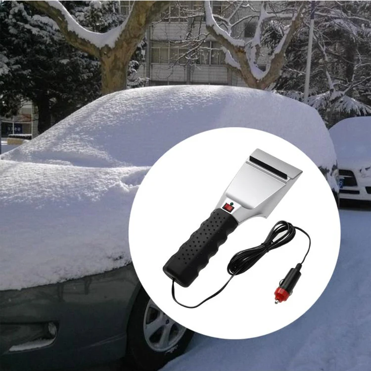 12v Electric Heated Car Ice Scraper For Winter Snow Removal Shovel