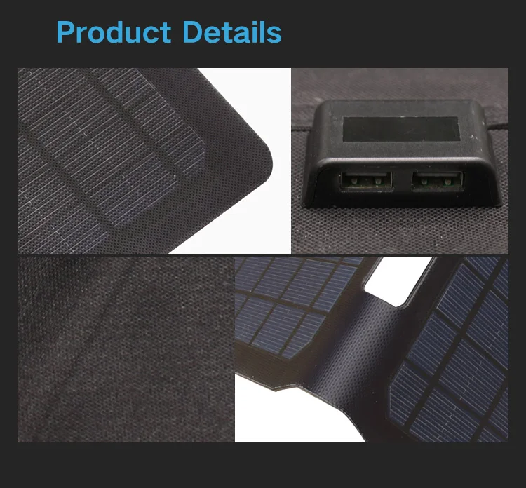 20w 35w 40w 60w Dc Usb C Flexible Foldable Pv Solar Panel Etfe Dual Usb