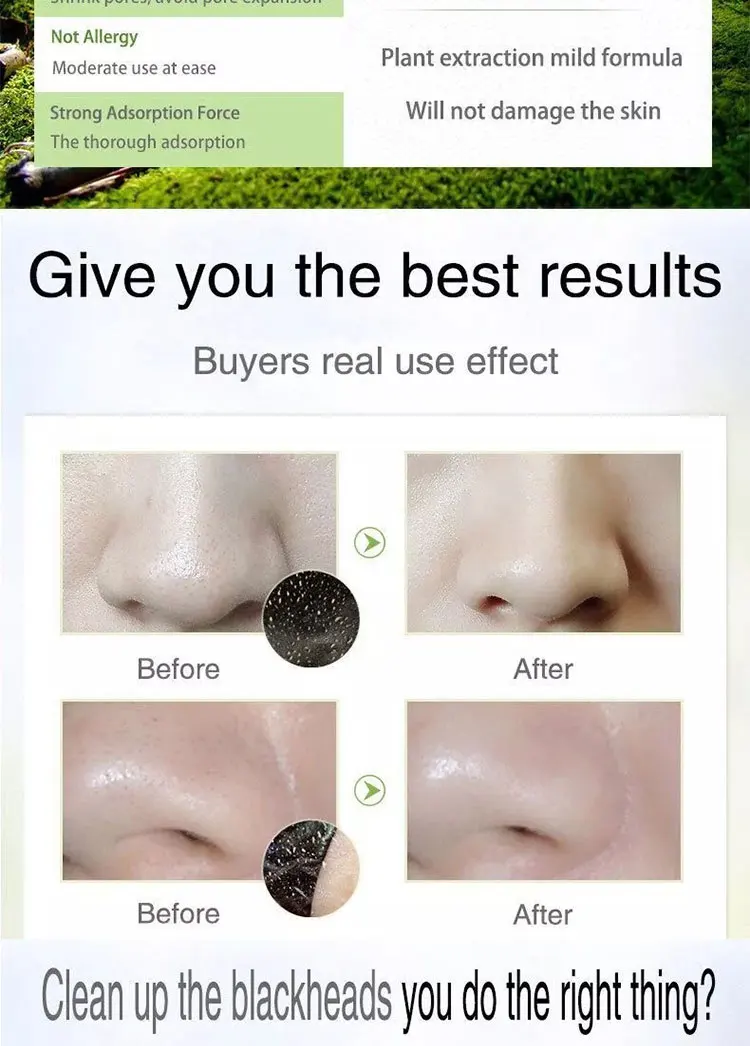 Natural Blackhead Go Away Charcoal Black Peel Off Mask Nose Blackhead