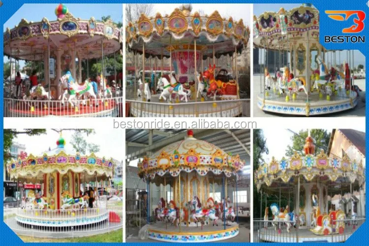 Kids Mini Electric Merry Go Around Outdoor Christmas Carousel