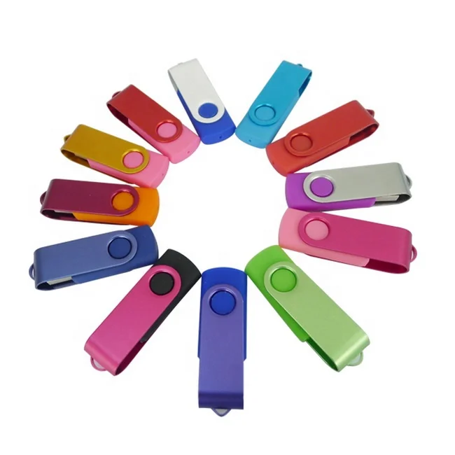 Wholesale swivel 2.0 USB flash drive 8GB 16GB 32GB clip usb pen drive