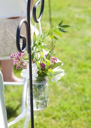 10 x 115cm White Wedding Party Indoor Shepherd Hook Crook Lantern Flower Holder 