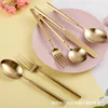PVD Titanium Plated Rose Gold Spoons, Matte Rose Gold Flatware, Matte Rose Gold Cutlery