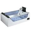 waterproof lifting WIFI TV silver stainless steel bracket acrylic massage bathtub