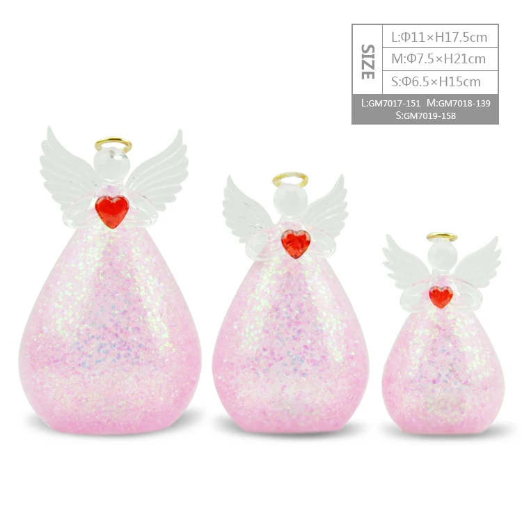 Desk Decoration Hot Sales Wholesale New Design and High Quality Glass Decoration Angel details