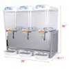680W Commercial 3 Tank Cold Drink Juice Beverage Dispenser with Jet Spray Refrigerate