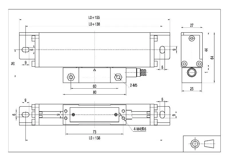 Ditron Dro Linear Optical Encoder Linear Glass Scale for Digital Reaodut Display