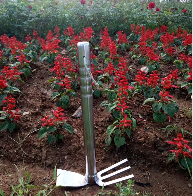 
multifunction aluminum alloy survival camping folding pickaxe and hoe with compass 