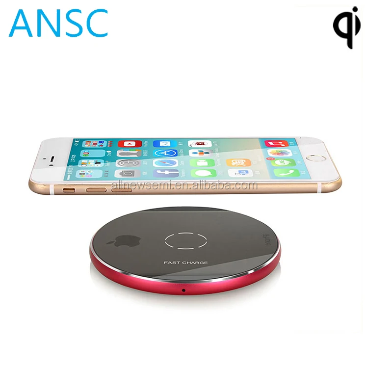 Round Pad And Receiver Mobile Phone Charging Qi Certified Wireless Charger