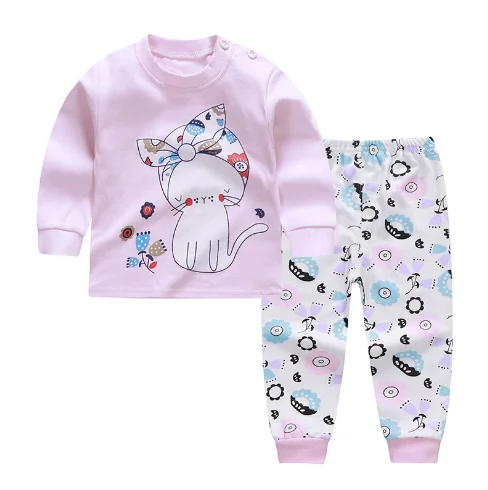 

Comfortable baby set Four seasons Cartoon print baby clothes sets Unisex Kids Clothing Sets boys, As picture