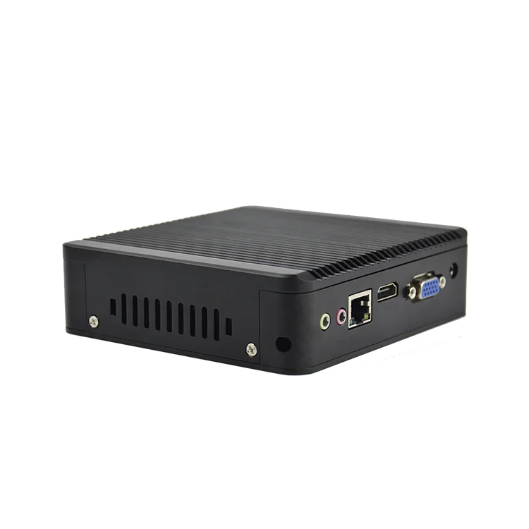 

fanless mini Core i3 4010U desktop pc New office computer design low power for school, Black or silver